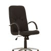 Vadovo kėdė Manager steel chrome su natūralia oda apmuštais atlošu ir sėdyne
