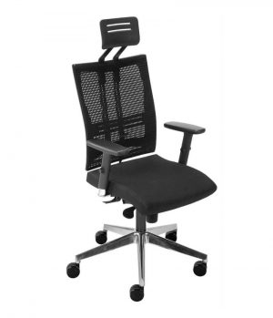 Ergonominė kėdė @-Motion R15K HR steel 33 chrome su tinklelio atlošu.