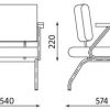 Konferencinė kėdė Conect II arm chrome su porankiais.