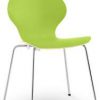 Kėdė kavinei Cafe III gali būti su chromuotu arba milteliais dažytu metaliniu rėmu.