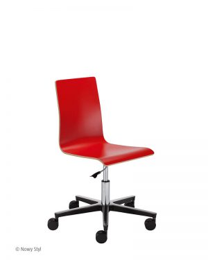 Konferencinė kėdė Cafe VII gts steel 23 chrome su atlošu ir sėdyne iš faneros