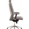 Ergonominė kėdė Chester HRU R23P2 steel 28 chrome su natūralios odos atlošu ir sėdyne.