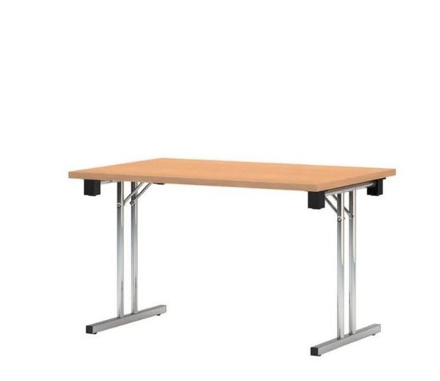 Tvirtas sudedamas stalas Eryk 120x80 cm su stalviršiu iš drožlių plokštės.