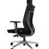 Ergonominė kėdė Genius HRU su galvos bei nugaros atrama, tvirto tinkliuko atlošu.