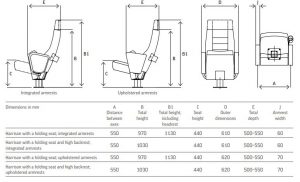 Dimensions of the Harrison folding model.