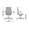 Ergonominė kėdė Intrata O-13-GTP36-ES su tinklelio atlošu ir minkštai aptraukta sėdyne.