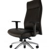 Aukšto atlošo natūralios odos ergonominė kėdė Landsort HB LE su fiksuota atrama galvai.