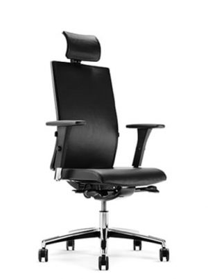 Ergonominė kėdė Mojito 426 yra natūralios odos ar kokybiško audinio.