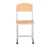 Mokyklinė reguliuojamo aukščio kėdė yra su milteliais dažytu tvirtu metaliniu rėmu.