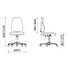 Ergonominė kėdė Offix rts ts16 su gobeleno atlošu ir sėdyne