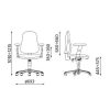 Ergonominė kėdė Offix rts ts16 su gobeleno atlošu ir sėdyne.