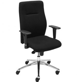 Ergonominė kėdė Orlando R16H steel chrome su gobelenu aptrauktais atlošu ir sėdyne.