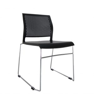 Visitor chair Oslo chrome click