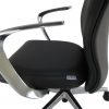 Natūralios odos ergonominė kėdė Portland HRU su atrama galvai.