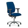 Ergonominė kėdė Quatro R2C steel 04 chrome su gobelenu apmuštais atlošu ir sėdyne.