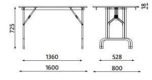 Conference table Rico-2 alu.