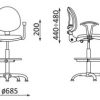 Pramoninė kėdė Smart GTP27 steel + ring base chrome su minkštai aptaruktu atlošu ir sėdyne.