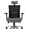 Ergonominė kėdė Velum HRU su tvirto tinkliuko atlošu, kokybišku audiniu aptraukta sėdyne.