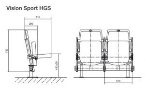 Sporto stadionų kėdės "Vision Sport".