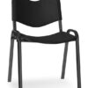 Konferencinė kėdė Iso plastic black sėdynė ir atlošas tvirto plastiko pagrindo.