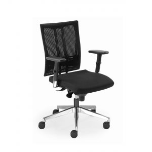 Ergonominė kėdė @-Motion R15K HR steel 33 chrome su tinklelio atlošu.