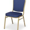 Banquet chair Alicante with golden frame