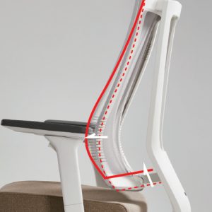 Ergonominė kėdė Avanti su tinklelio atlošu.