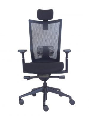 Ergonominė kėdė Siren HRU su tinklelio atlošu ir galvos atrama.