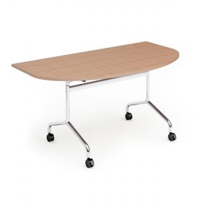Mobilus stalas Flib, turintis suapvalintą kraštą vienoje pusėje.