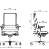 Ergonominės kėdės Xilium išmatavimai