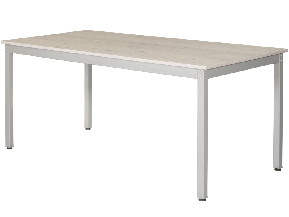 Conference table Hugo 160x80 cm su metalinėmis kojomis.