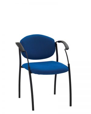 Conference chair Split black with metal armrests