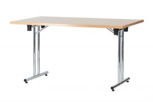 Konferencinis stalas Fold 138x80 cm su užlenkiamomis kojomis.