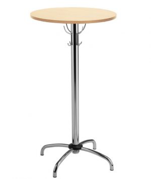 Baro stalas Cafe 1100 topalit ⌀60 su milteliais dažytu arba chromuotu metaliniu stalo pagrindu.