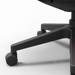 Biuro kėdė Avanti su juoda plastikine kryžme.