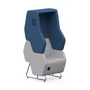 Hexa phone booth with electrical port