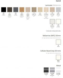 Sand finishes.