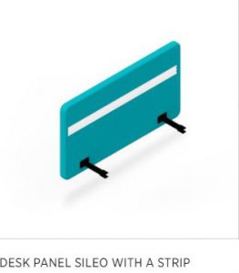 Sileo desk panel with a strip