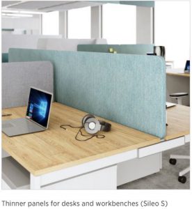 Sileo desk panels.