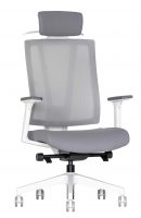 Ergonominė kėdė Avanti white HRU su išskirtiniu atlošu ir pakaba švarkui