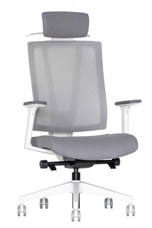 Ergonominė kėdė Avanti white HRU su išskirtiniu atlošu ir pakaba švarkui