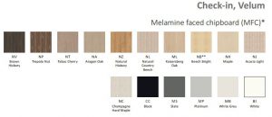 Check-in, Velum Melamine faced chipboard