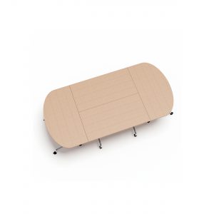 Flib tables with plastic connectors for table tops