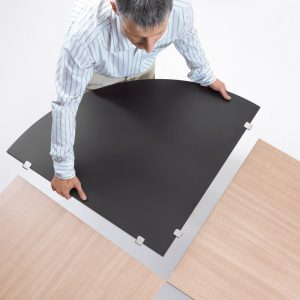 Flib table system with 90 degree linking unit
