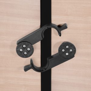 Flib tables with plastic connectors for table tops