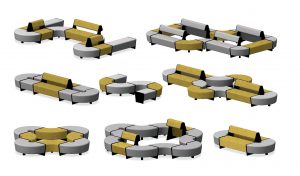 Modular seating system Magnes II.