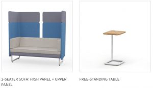 Play and work office furniture.