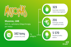 Žaliosios energijos vartojimas – mūsų įmonės indėlis į tvaresnę aplinką