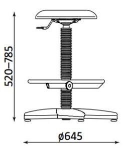 Pramoninė kėdė Goliat PU + ring base