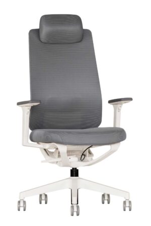 Ergonominė kėdė Solberg white HRU su reguliuojama galvos atrama, sinchroniniu mechanizmu